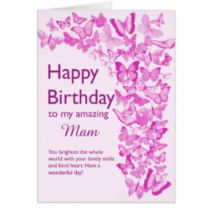 Cartão Mam Birthday Butterflies