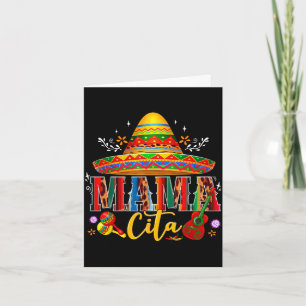 Cartão Mama cita cinco de maio chapéu mexicano família