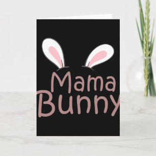 Cartão Mama Daddy Bunny Dia de Páscoa Papai Mamãe Grávida