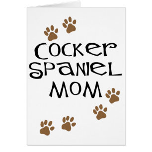 Cartão Mamã de cocker spaniel para mães do cão