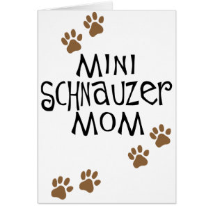 Cartão Mamã do Schnauzer diminuto