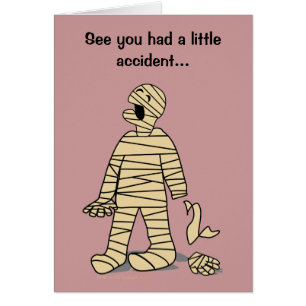 Cartão Mamã engraçada sensação quebrada da mão melhor