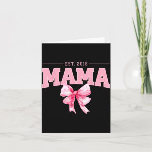 Cartão Mama est 2016 coquete laço rosa retrô mãe dia das