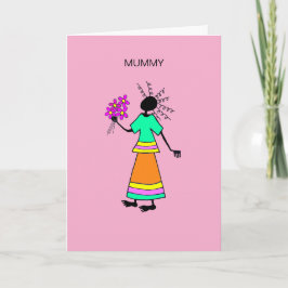 Cartão Mamã Inspiradora Floral e Abstrato