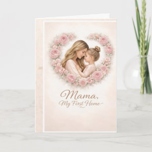 Cartão Mama — Meu Primeiro Lar Floral Mãe e Filha