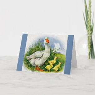 Cartão mamã pato e pato