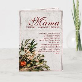 Cartão Mama - simplesmente insubstituível - Buquê