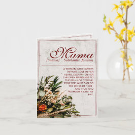 Cartão Mama - simplesmente insubstituível - Buquê