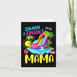 Cartão Mama Splash Splish Aniversário de 1 ano Família Pi