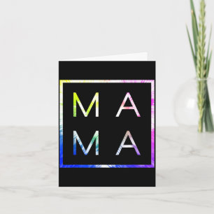 Cartão Mama tie dye mãe legal avó dada correspondência mã