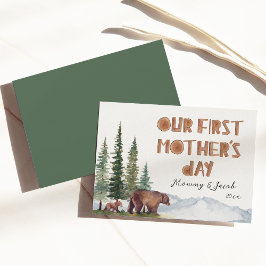 Cartão Mama Urso & Seu Filhote Dia das Mães