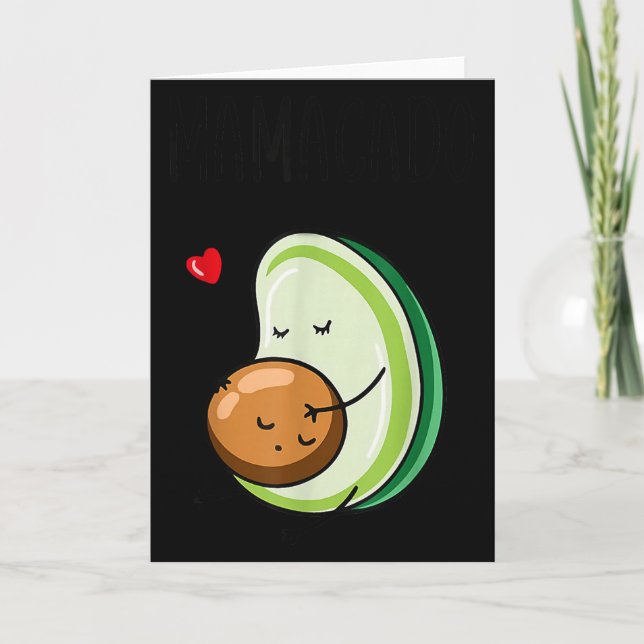 Cartão Mamacado Avocado Pregnant Mom Pregnancy Avo  (Frente)