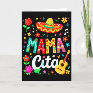Cartão Mamacita Engraçada Cinco De Mayo Flor Mexicana Mam