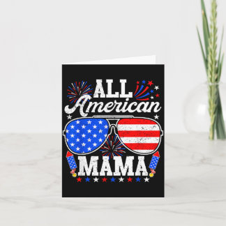 Cartão Mamãe Americana Sungles de 4 de Julho para Família