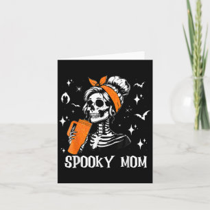 Cartão Mamãe assustada Groovy Vintage Halloween Spooky Ma
