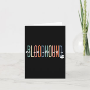 Cartão Mamãe Bloodhound Cão Blood Hound Mãe Dia das Mães 