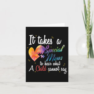 Cartão Mamãe Child Love Quebra-cabeça Inspirational Autis