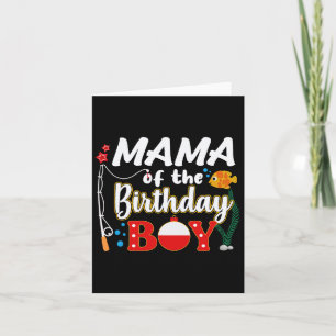 Cartão Mamãe Da Família De Pescaria Birthday Corresponden