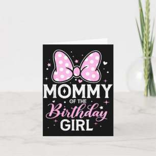 Cartão Mamãe Da Menina Do Aniversário Lindo Laço Nk Famíl