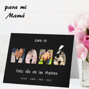 Cartão Mamãe Dia das Mães Foto & Nome Personalizado