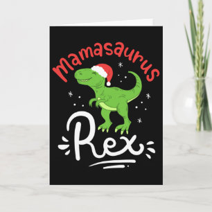 Cartão Mamãe Dinossauro Tiranossauro Rex Natal Mãe 