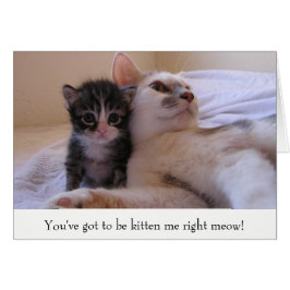 Cartão Mamãe e Kitten