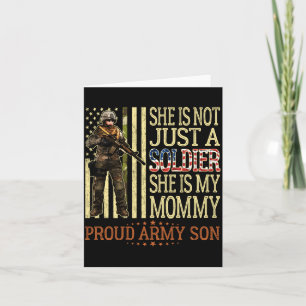 Cartão Mamãe é Soldado Herói - Orgulhoso Filho de Militar