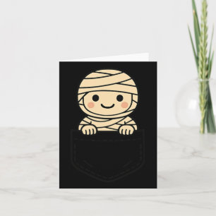 Cartão Mamãe Engraçada Pocket Pal Bonita Mummy Halloween