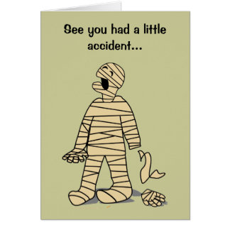 Cartão Mamãe Engraçada Quebrou A Mão Logo Sente-Se Melhor