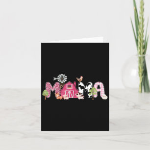 Cartão Mamãe Fazenda Animal Birthday 1 rua Família Coinci