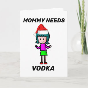 CARTÃO MAMÃE PRECISA DE PLACA DE NATAL VODKA