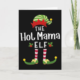 Cartão Mamãe Quente Elfo de Natal Camisa de Dormir Combin