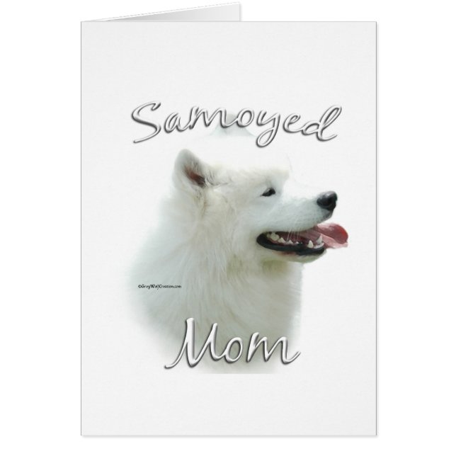 Cartão Mamãe Samoyed 2 (Frente)