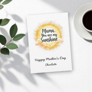 Cartão Mamãe, Você É Minha Luz Dia das Mães Bonitas