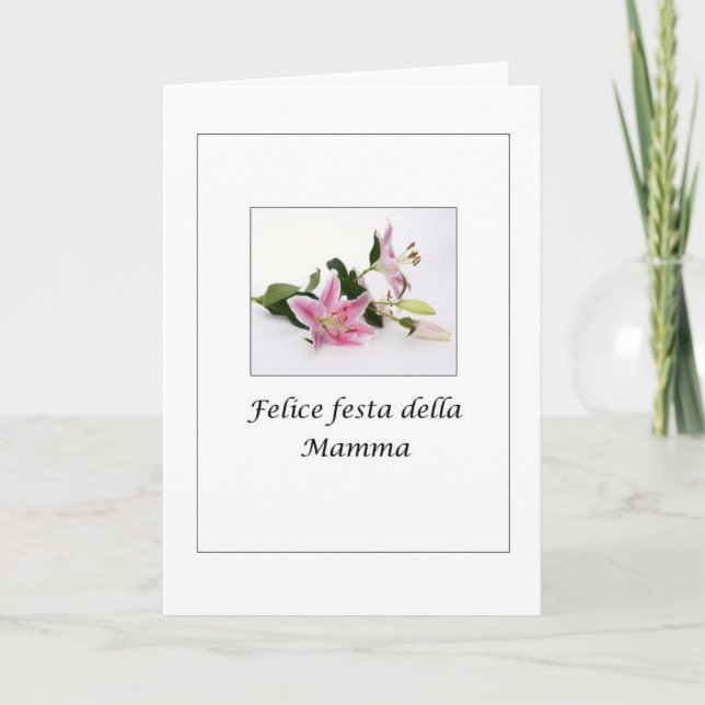 Cartão Mamães do della do festa de Felice do italiano - (Frente)