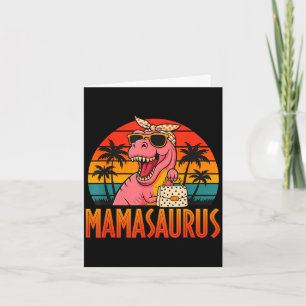 Cartão Mamasaurus divertido t rex dinossauro dia das mães