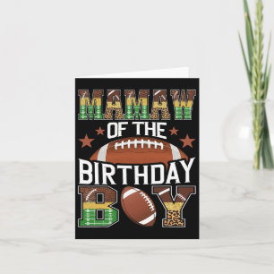 Cartão Mamaw Do Aniversário Do Jogo De Futebol Do Anivers