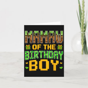 Cartão Mamaw Do Birthday Boy Video Gamer Par De Aniversár