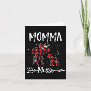 Cartão Mamma X-mas Alce Papai Noel Família Pijamas Combin