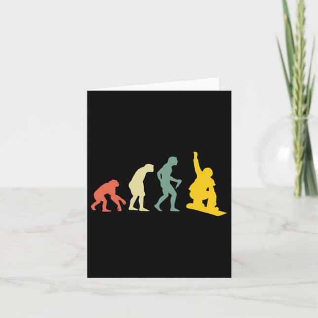 Cartão Man Evolution Snowboarder (Frente)