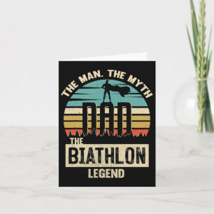 Cartão Man Myth Legend Pai Biathlon