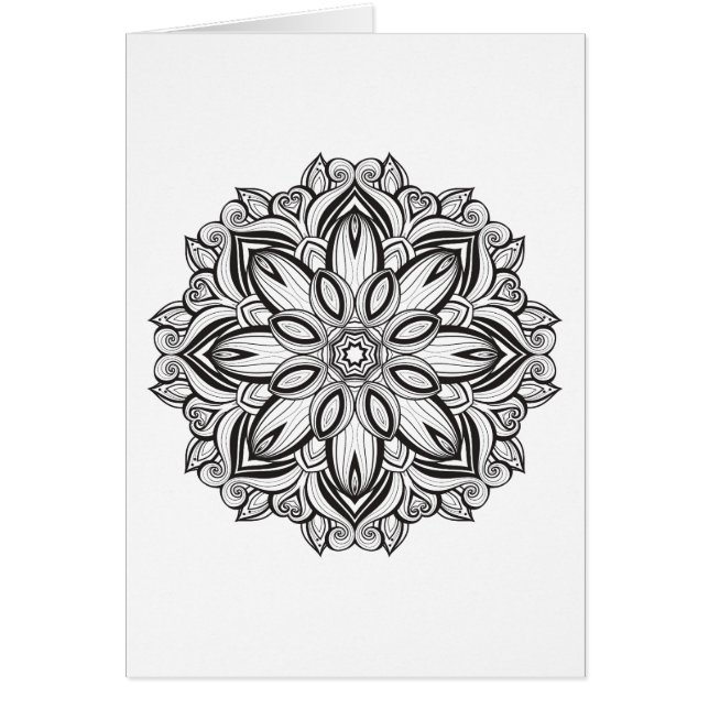 Cartão Mandala bonita (Frente)
