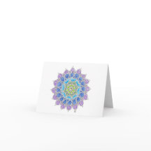 Mandala calma Notecard de Yin Yang