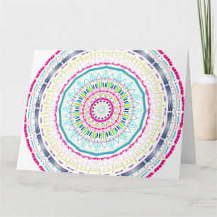 Cartão mandala colorida