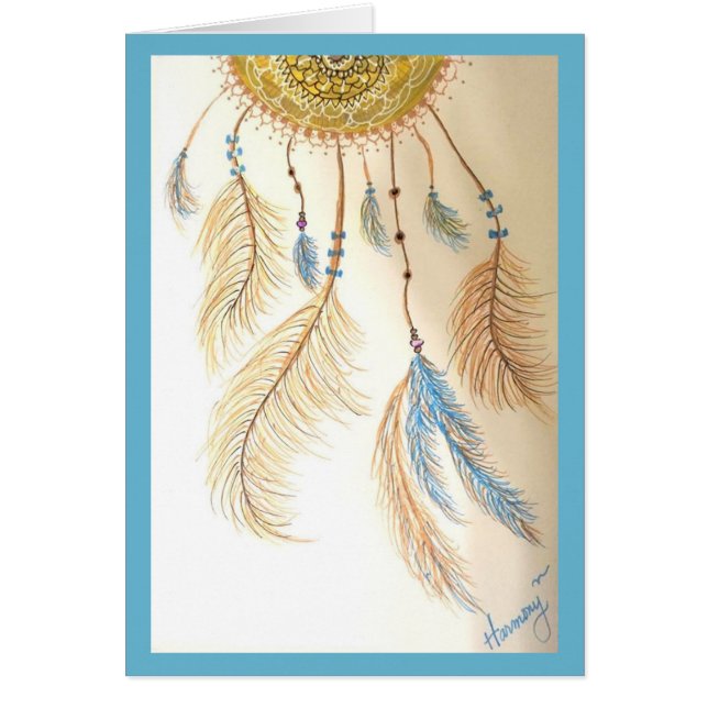 Cartão Mandala de Dreamcatcher (Frente)