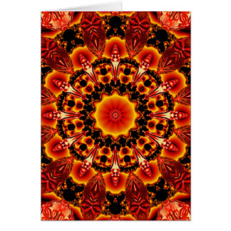 Cartão Mandala de Firewalk, procura espiritual abstrata