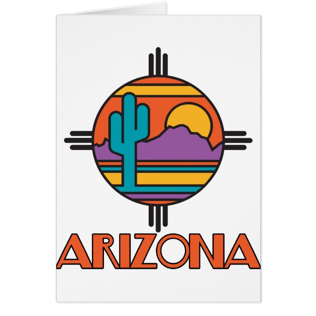 Cartão Mandala do deserto da arizona (Frente)