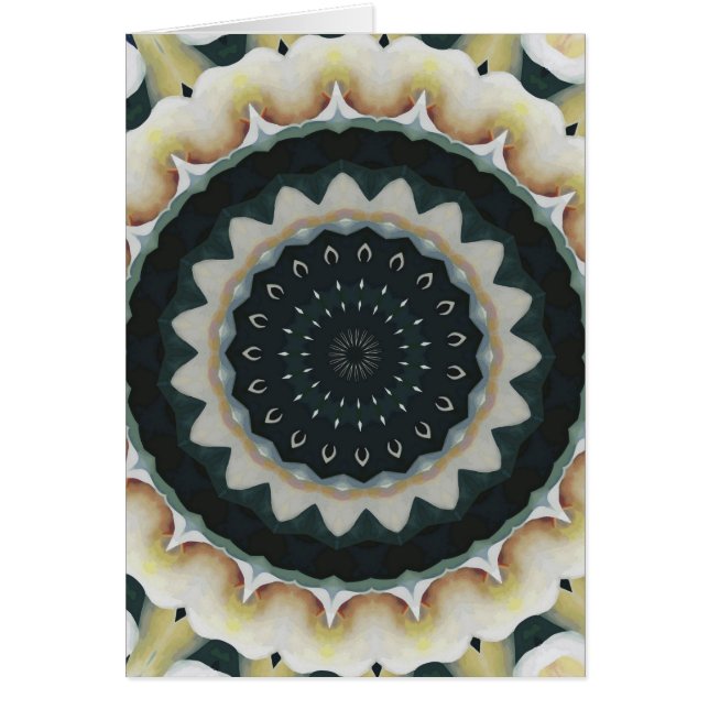 Cartão Mandala do lírio de Calla (Frente)