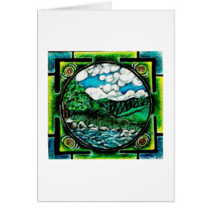 Cartão Mandala do rio do poço