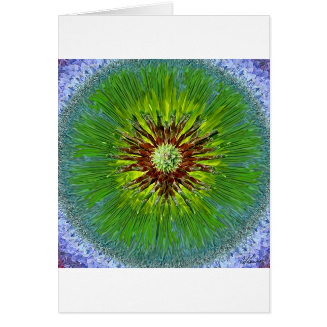 Cartão Mandala do Sunburst de Ponderosa (Frente)